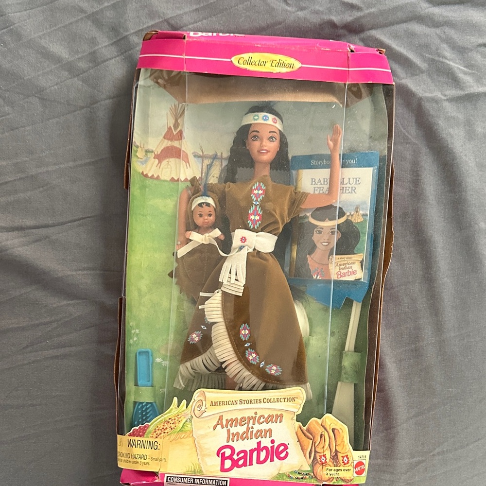 Barbie Collector's Edition Doll with Child in Brown and White